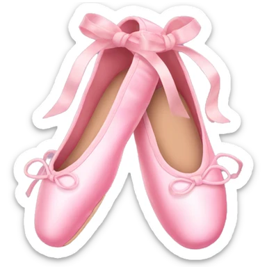 Pink ballet shoes sticker
