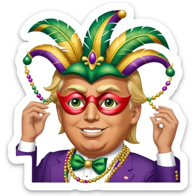 Donald trump dancing at Mardi gras sticker