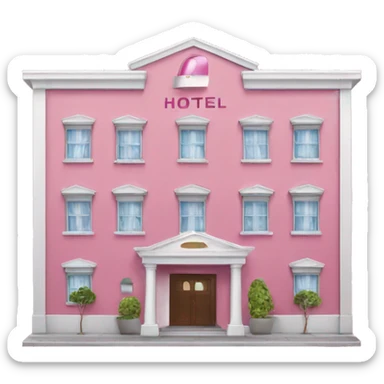 Hotel was woth pink door sticker