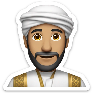 Middle East guy with traditional costume sticker