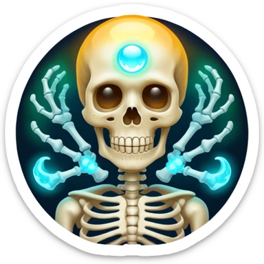 Aura+skeleton sticker
