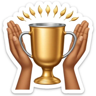 many hands hold the cup

 sticker