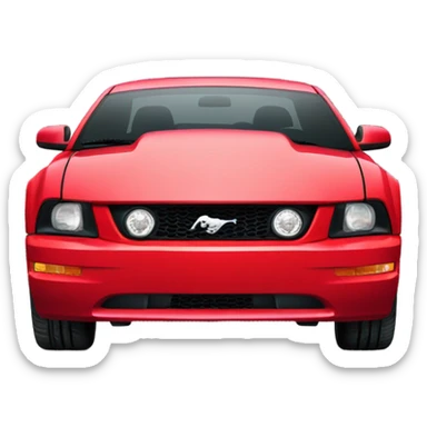 Front of 2003 all red mustang  sticker
