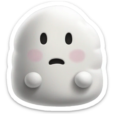 marshmallow no face sticker