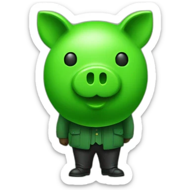 green piggybank trader sticker