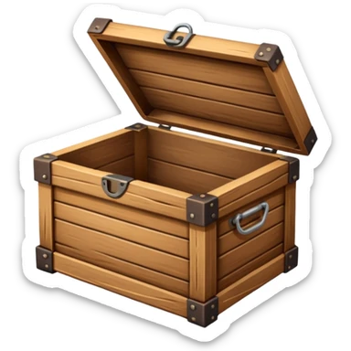 wood open box sticker