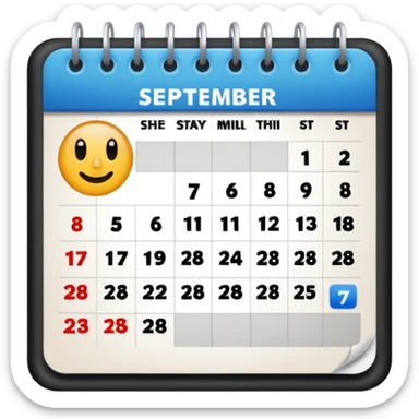 Calendar september sticker