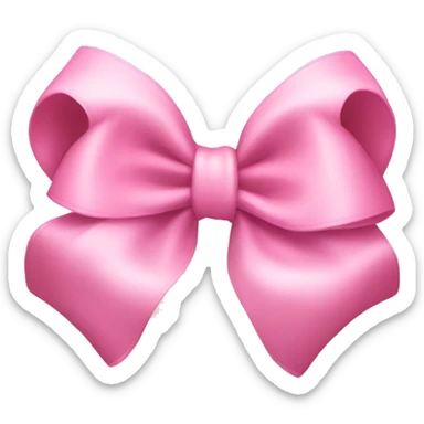baby pink bow sticker