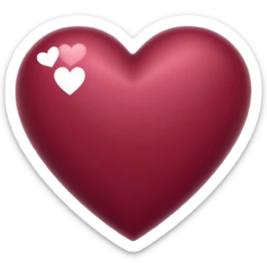 Corazón de color vinotinto oscuro sticker