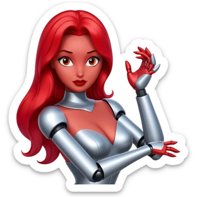 Jessica rabbit as a robot sticker