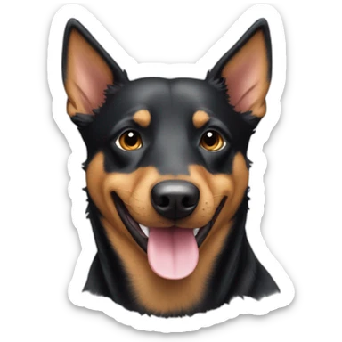 australian kelpie senior dog face sticker