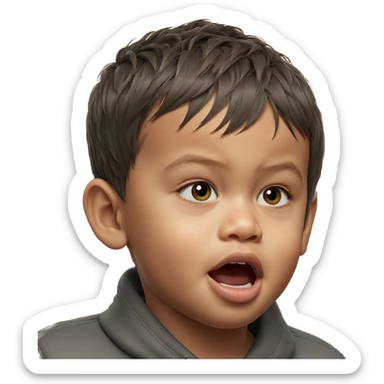 realistic meme of boy sticker