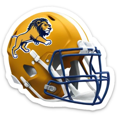 Lions football team logo helmet  sticker