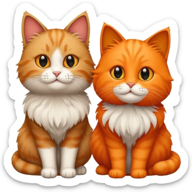 two cats in love sticker