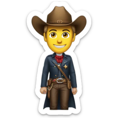 Président Macron in cowgirl sticker