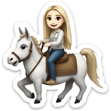 Sabrina carpenter riding a donkey sticker