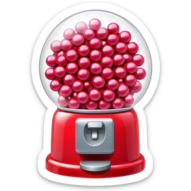 Red Bubblegum machine sticker