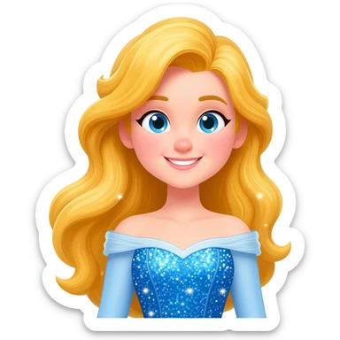 animated princess sticker