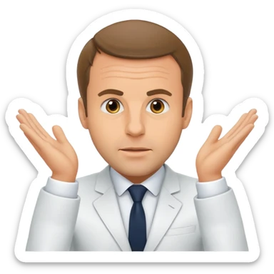 Macron entrain de faire caca sticker