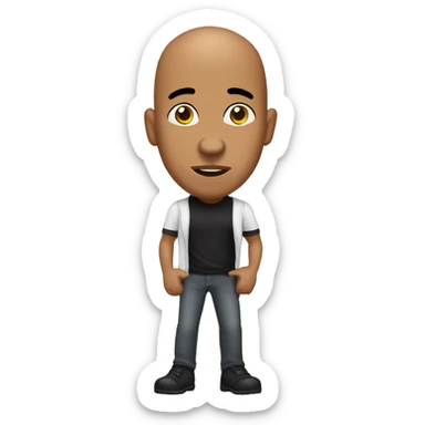 bald dominican guy proprosing sticker