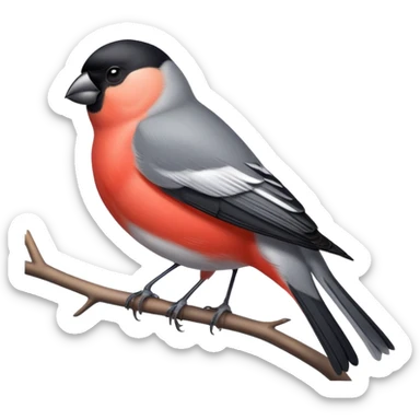 bullfinch bird sticker
