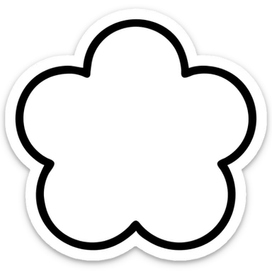 contour de fleur juste la forme sticker