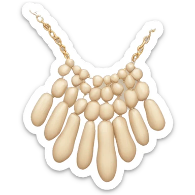 beige necklace sticker