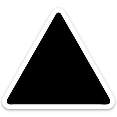 solid green triangle icon, simple geometric shape, no outline sticker