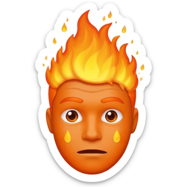 Man peeing fire sticker