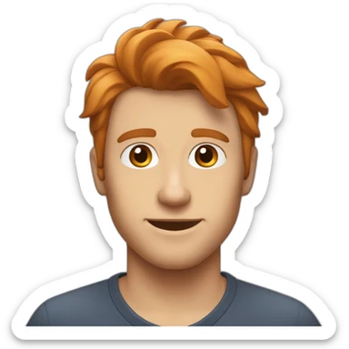 le vrai tom sawers avec cheveux roux sticker