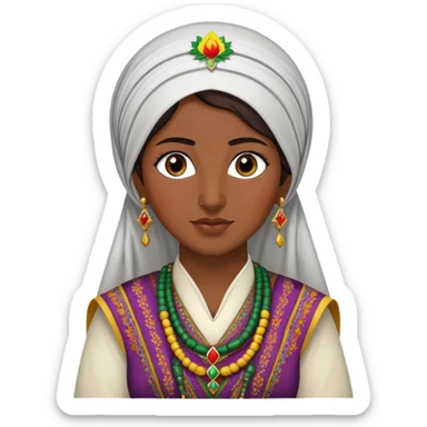 Kurdish woman with traditional clothing sticker