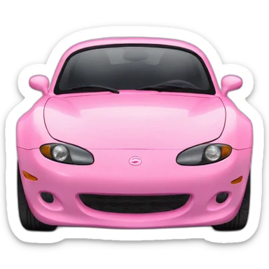 miata pink like cake sticker