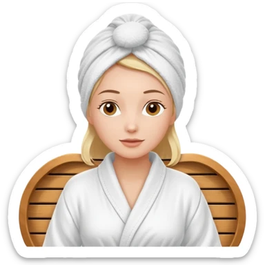 woman at the spa sticker