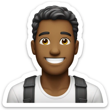 hombre joven sonriendo sticker