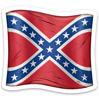Confederate flag realistic ultra  sticker