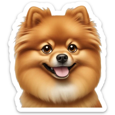 London is Pomeranian spitz color orange  sticker