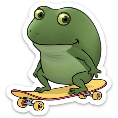 A long board that’s also a pickle sticker