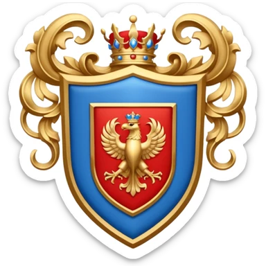 Layout coat of arms shield sticker