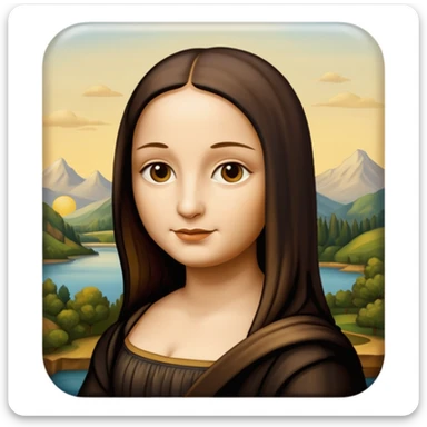 monalisa painting sticker