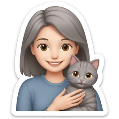 دختر با‌گربه sticker