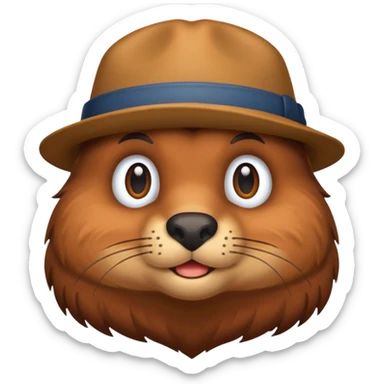 beaver tan sticker