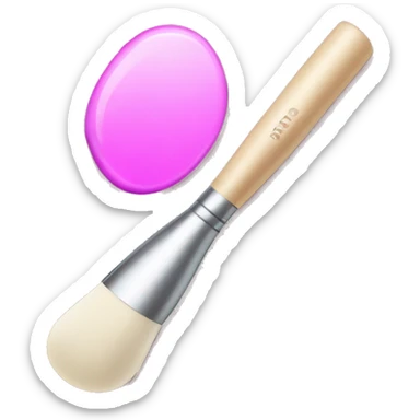 makeup brush & makeup sticker