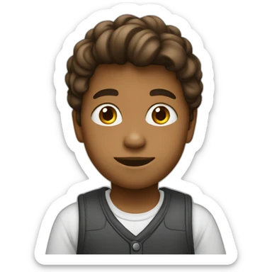 un enfant developpeur brun sticker