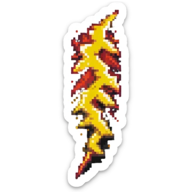 lightning bolt with yellow-red gradient sticker