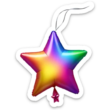 Star as a balloon sticker