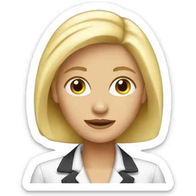 blonde career woman sticker