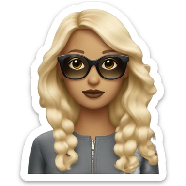 blonde girl in Fendi sunglasses sticker