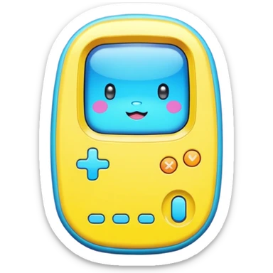 tamagotchi, retro, bright colors, no text sticker