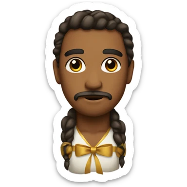 A ceetah with a bow sticker