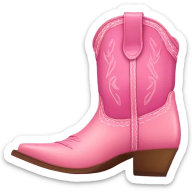 Pink cowgirl boots sticker